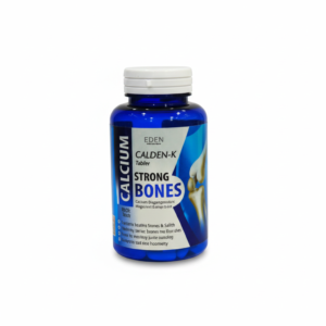 EDEN CALDEN-K blue bottle supplement for bone density and joint strength featuring high-quality Calcium.