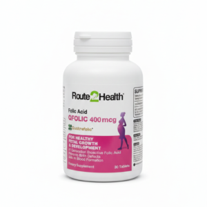 Qfolic Route 2 Health vitamin B9 supplement pack
