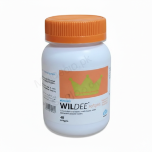WILDEE Women's Softgels bottle with an orange cap, designed for female health and vitality.